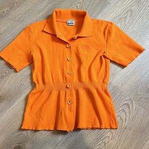 Iceberg Jeans Vintage Y2K Disney Daisy Duck Short Sleeve Fitted Top S Small